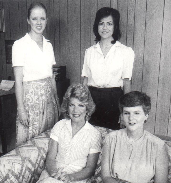 Debbie Wilson, founder of "Girl Friday Services" in 1980. (Pictured back row, right-hand side)